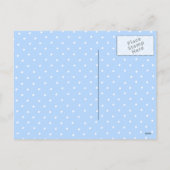 ウクライナ人のイースターエッグの青パターン シーズンポストカード (裏面)