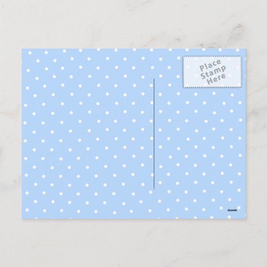 ウクライナ人のイースターエッグの青パターン シーズンポストカード (裏面)