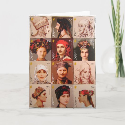 ウクライナ人のスタンプ カード (正面)