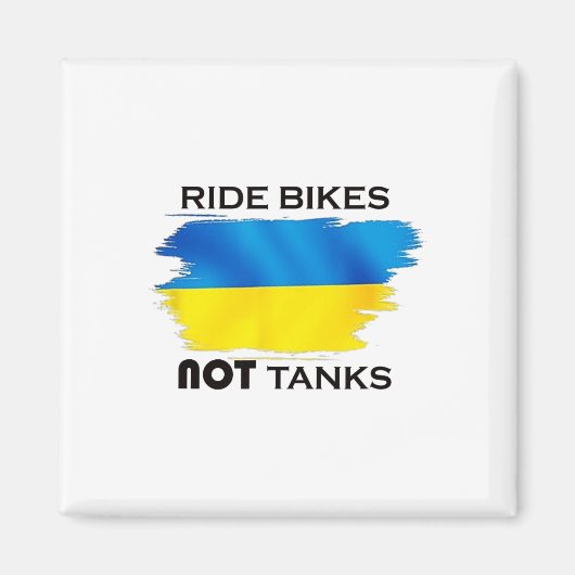 ウクライナ人を支援 ウクライナの旗 Tシャツ 戦争を止めるために マグネット (正面)
