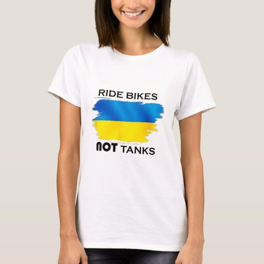 ウクライナ人+ウクライナ国旗+Tシャツ+戦争停止を支援 Tシャツ (正面)