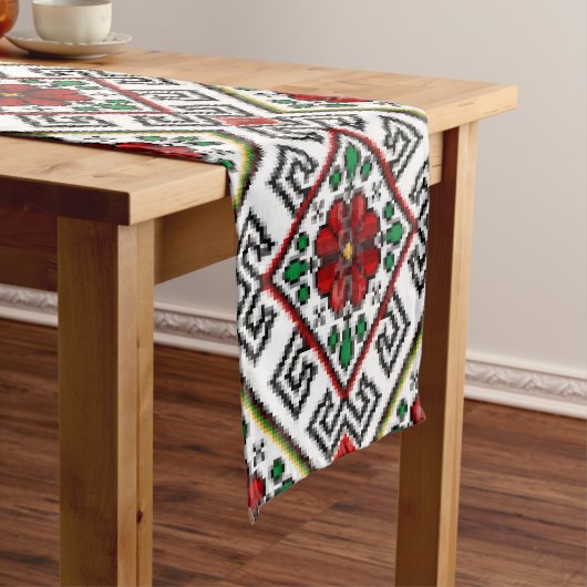 ウクライナ伝統的のクリスマステーブルランナー ショートテーブルランナー (インサイチュ)