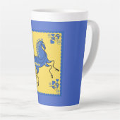 ウクライナ伝統的スラブフォークアート カフェラテマグ (右アングル)