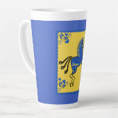 ウクライナ伝統的スラブフォークアート カフェラテマグ (左アングル)