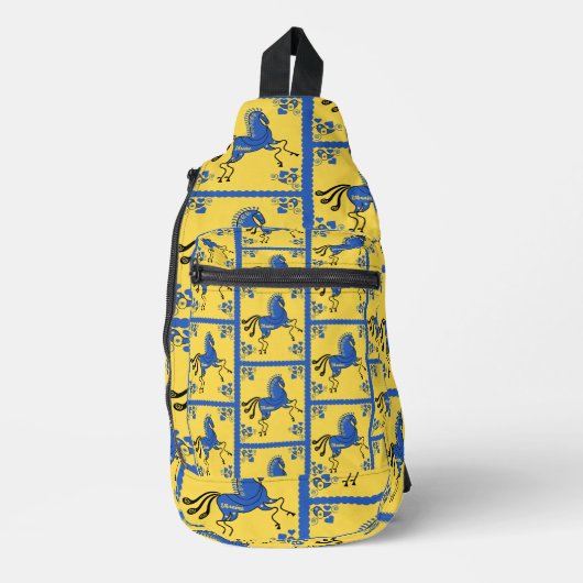 ウクライナ伝統的スラブフォークアート スリングバッグ (正面)