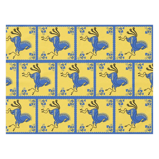 ウクライナ伝統的スラブフォークアート テーブルクロス (正面(横))