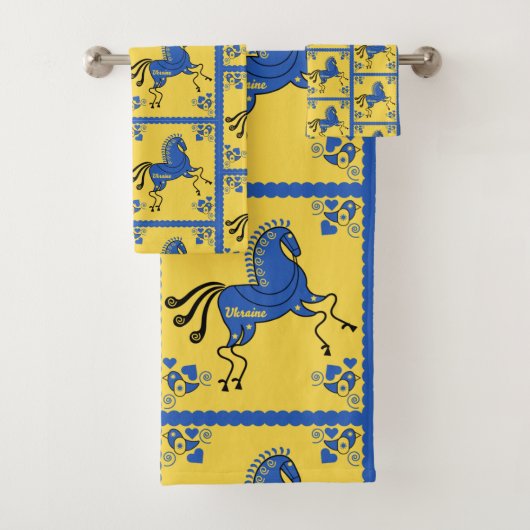 ウクライナ伝統的スラブフォークアート バスタオルセット (インサイチュ)