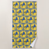 ウクライナ伝統的スラブフォークアート ビーチタオル (正面)