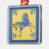 ウクライナ伝統的スラブフォークアート メタルオーナメント (左)
