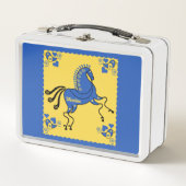 ウクライナ伝統的スラブフォークアート メタルランチボックス (正面)