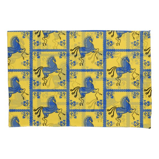 ウクライナ伝統的スラブフォークアート 枕カバー (正面左)