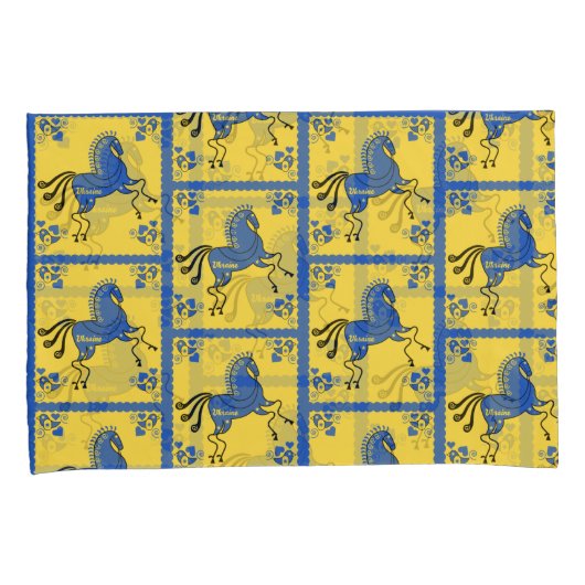 ウクライナ伝統的スラブフォークアート 枕カバー (正面右)