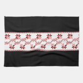 ウクライナ伝統的フォークモチーフ民族幾何学fl キッチンタオル (横)