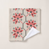 ウクライナ伝統的ン刺繍バスルーム バスタオルセット (ウォッシュタオル)