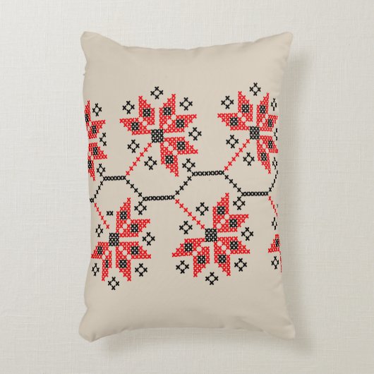 ウクライナ伝統的ン刺繍装飾用クッション アクセントクッション (正面(垂直))
