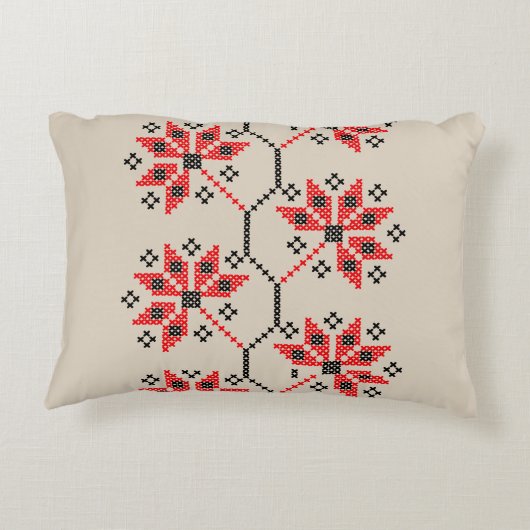ウクライナ伝統的ン刺繍装飾用クッション アクセントクッション (裏面)
