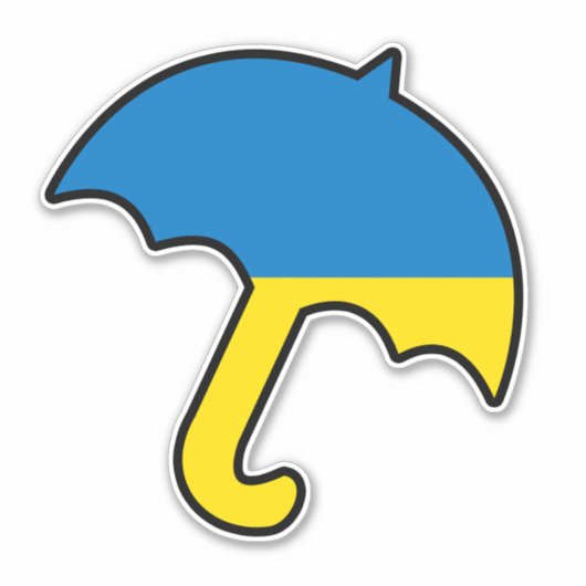 ウクライナ傘 シール (正面)