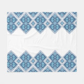 ウクライナ刺繍ブルーヴィシュヴァンカ フリースブランケット (正面(横))