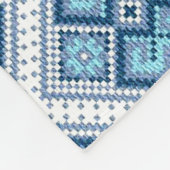 ウクライナ刺繍ブルーヴィシュヴァンカ フリースブランケット (角)