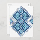 ウクライナ刺繍ブルーヴィシュヴァンカ ポストカード (正面/裏面)