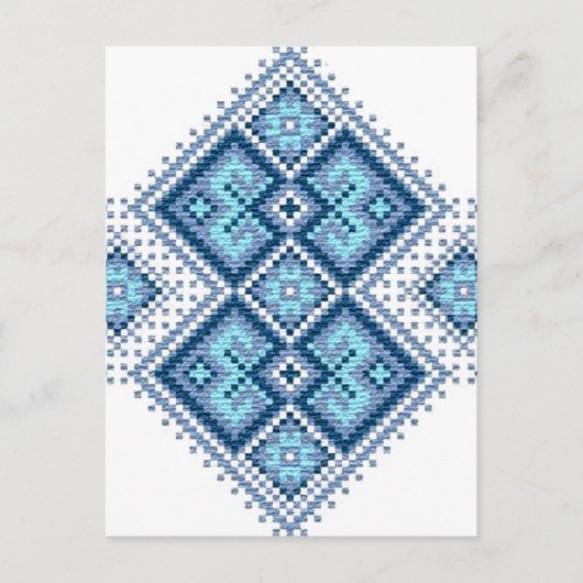 ウクライナ刺繍ブルーヴィシュヴァンカ ポストカード (正面)