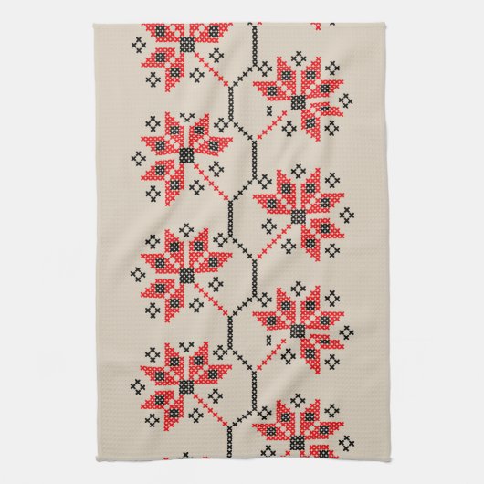 ウクライナ刺繍柄キッチンタオル キッチンタオル (縦)