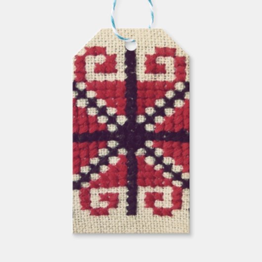 ウクライナ刺繍 ギフトタグ (正面)