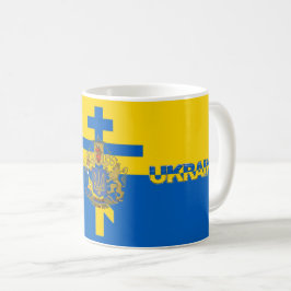 ウクライナ十字と国章 コーヒーマグカップ