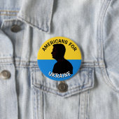 ウクライナ向けアメリカ人 | Zelenskyyサポート 缶バッジ (インサイチュ)