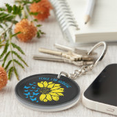 ウクライナ向け平和アクリル酸キーチェーン キーホルダー (正面右)