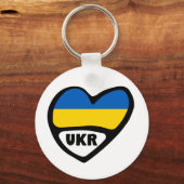 ウクライナ国コード国旗のハート, UKR キーホルダー (正面)