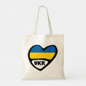 ウクライナ国コード国旗のハート, UKR トートバッグ (裏面)