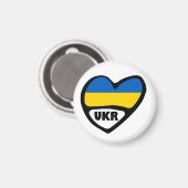 ウクライナ国コード国旗のハート, UKR マグネット (正面/裏面)