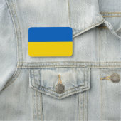 ウクライナ国旗が付いた愛国的な名前タグ 名札 (インサイチュ)