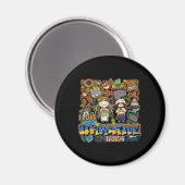 ウクライナ国旗でウクライナドードルが大好き マグネット (正面/裏面)