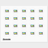ウクライナ国旗で検閲されたファシズム ラウンドシール (シート)