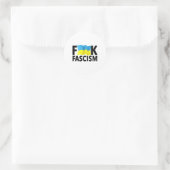 ウクライナ国旗で検閲されたファシズム ラウンドシール (バッグ)
