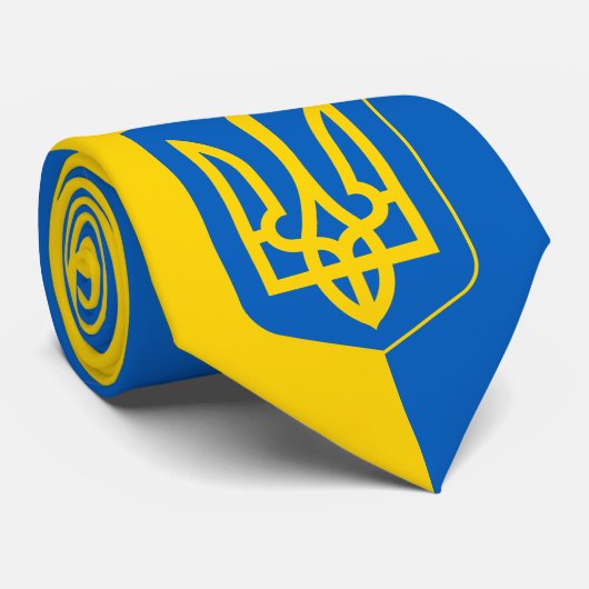 ウクライナ国旗とウクライナのビジネス，愛国者/tryzub ネクタイ (ロール)