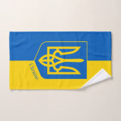 ウクライナ国旗とウクライナの浴室/タオルセット バスタオルセット (ハンドタオル)