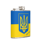 ウクライナ国旗とウクライナの誕生日パーティー フラスク (右)