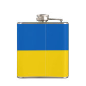 ウクライナ国旗とウクライナの誕生日パーティー フラスク (裏面)
