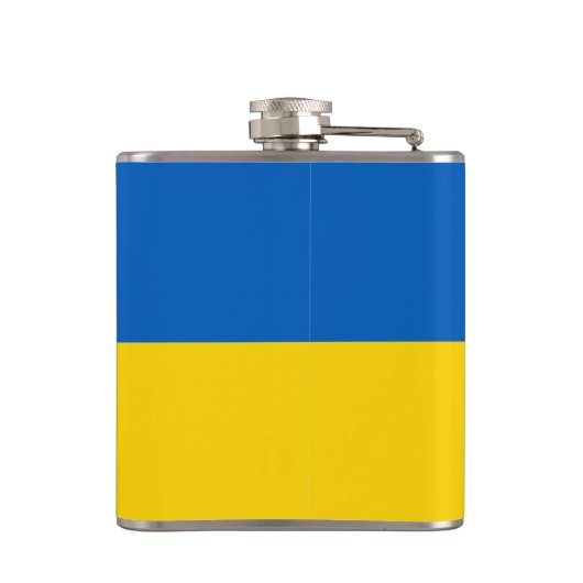 ウクライナ国旗とウクライナの誕生日パーティー フラスク (裏面)
