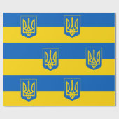 ウクライナ国旗とウクライナトリズブ、誕生日/sports ラッピングペーパー (フラット)