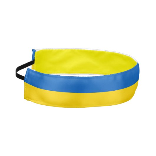 ウクライナ国旗とウクライナフィットネス/スポーツ アスレチックヘッドバンド (左)
