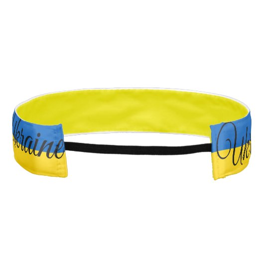 ウクライナ国旗とウクライナランニングフィットネス、スポーツ アスレチックヘッドバンド (裏面)