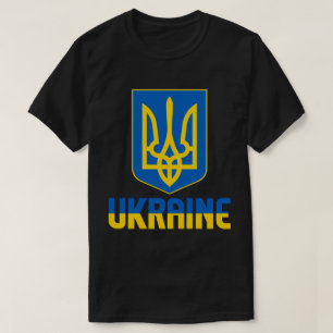 ウクライナ国旗とコート・オブ・アームズ Tシャツ