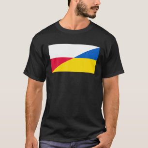 ウクライナ国旗とポーラに対するポーランドのサポート Tシャツ
