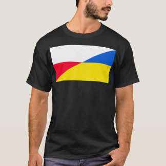 ウクライナ国旗とポーラのポーランドのサポート Tシャツ
