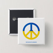 ウクライナ国旗と平和の記号ボタン 缶バッジ (正面&裏面)