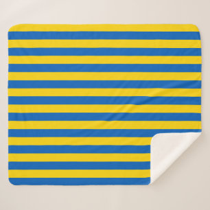 ウクライナ国旗と愛国心シェルパ毛布 シェルパブランケット